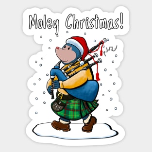 The Scottish Mole Of Kintyre Wishes You Merry Christmas! Sticker